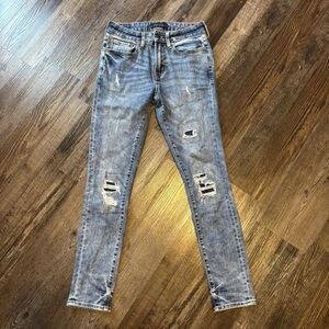 #0033 Aeropostale Distressed Blue Jeans for Men, size 29/30